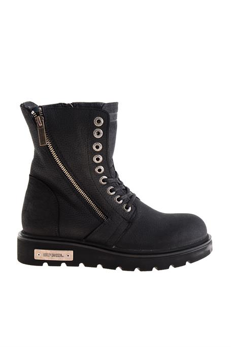 Black Hakiki Deri Kadın Bot & Bootie M0777053903