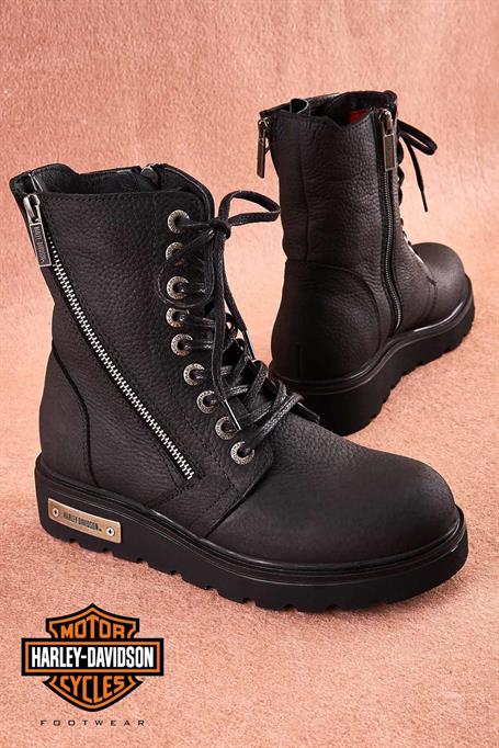 Black Hakiki Deri Kadın Bot & Bootie M0777053903