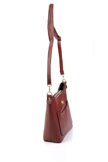 Bordo  Kadın Omuz Çantası C06650265909