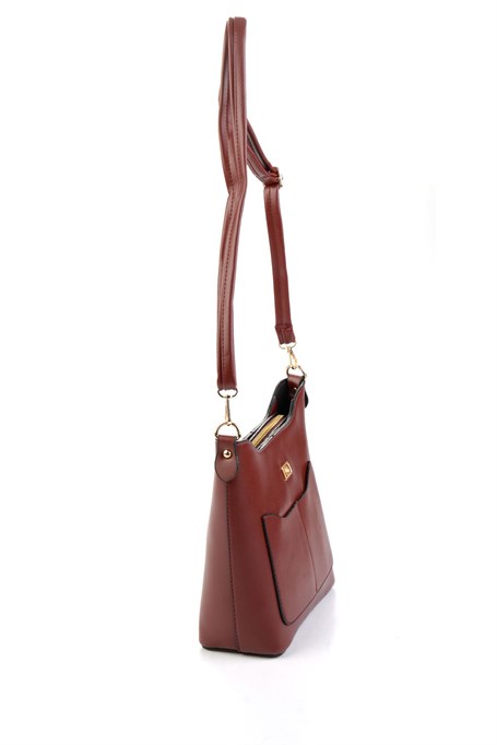 Bordo  Kadın Omuz Çantası C06650265909