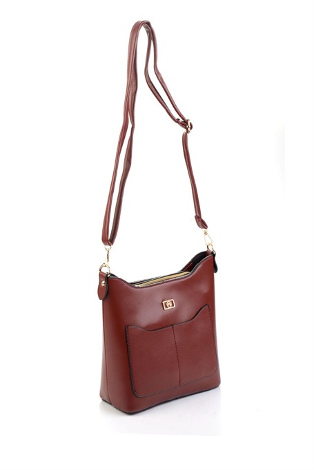 Bordo  Kadın Omuz Çantası C06650265909