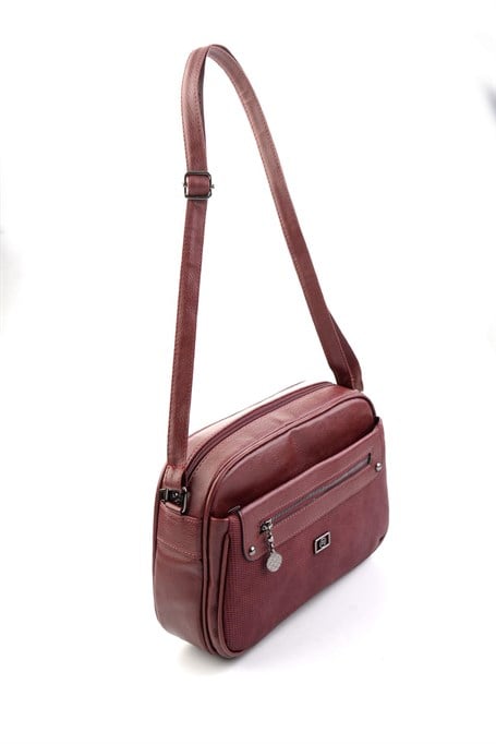 Bordo  Kadın Postacı Çanta C06650267109