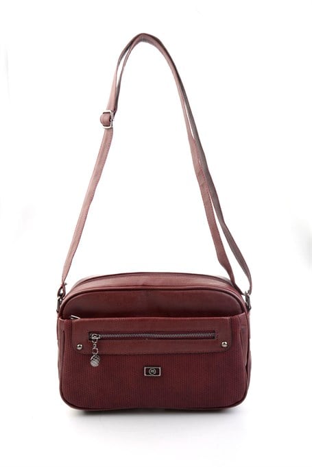 Bordo  Kadın Postacı Çanta C06650267109