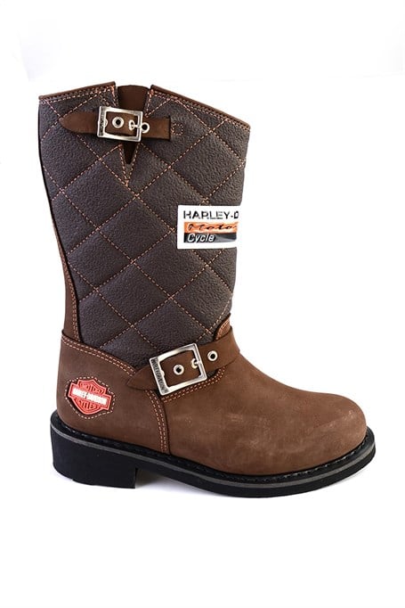 Brown Hakiki Deri Kadın Bot & Bootie HD0777005303