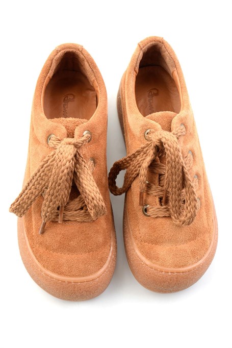 Camel Hakiki Deri Kadın Casual Ayakkabı K01331780902