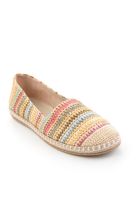 Çok Renkli Hasır  Kadın Espadril K01125010328