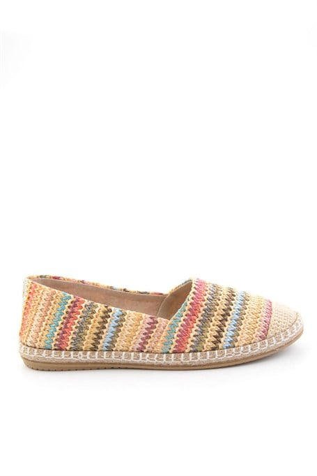 Çok Renkli Hasır  Kadın Espadril K01125010328
