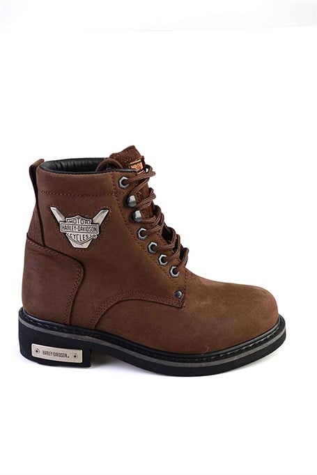 Dark Brown Hakiki Deri Kadın Bot & Bootie HD0777009603