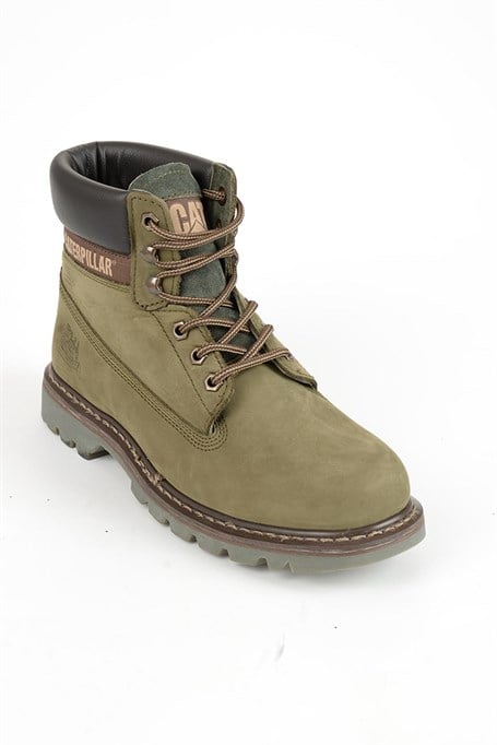 Dark Olive Hakiki Deri Erkek Bot & Bootie CAT1111000101
