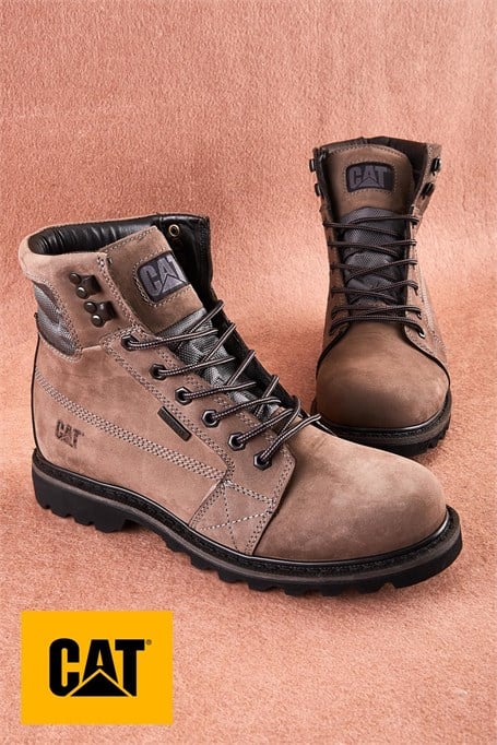 Grey Hakiki Deri Erkek Bot & Bootie CAT1111122601