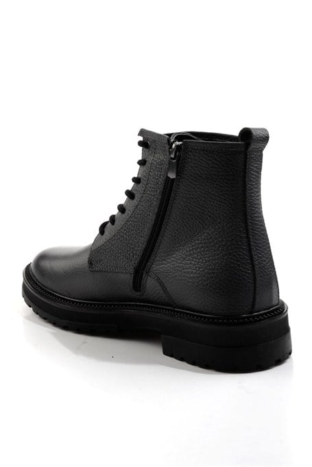 Gri Hakiki Deri Erkek Bot & Bootie E02594401340