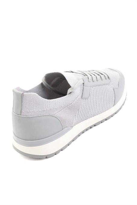Gri Hakiki Deri Erkek Sneaker E01730580382