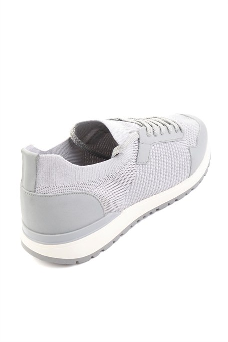 Gri Hakiki Deri Erkek Sneaker E01730580382