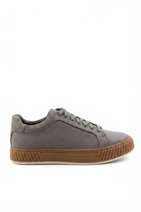 Gri Nubuk Hakiki Deri Erkek Sneaker E01774007001