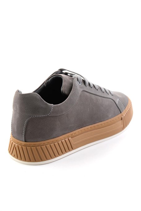 Gri Nubuk Hakiki Deri Erkek Sneaker E01774007001