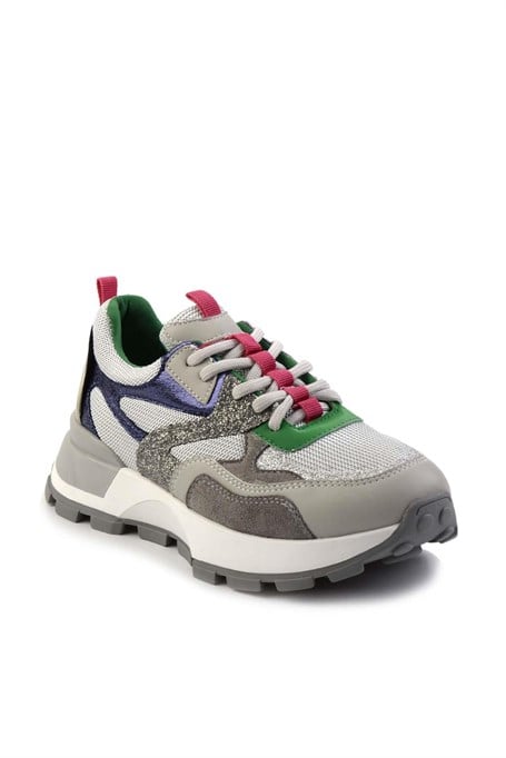 Gri Yeşil  Kadın Sneaker K01429160009