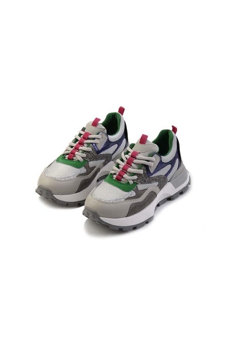 Gri Yeşil  Kadın Sneaker K01429160009