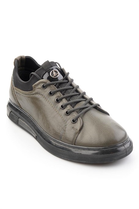 Haki Hakiki Deri Erkek Sneaker E01018198303