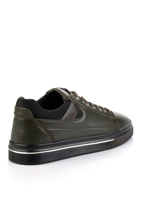Haki Hakiki Deri Erkek Sneaker E01082011203