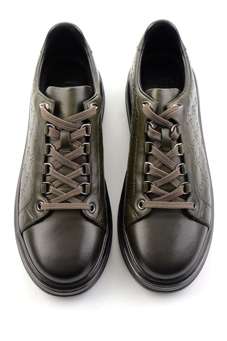 Haki Hakiki Deri Erkek Sneaker E01398023103