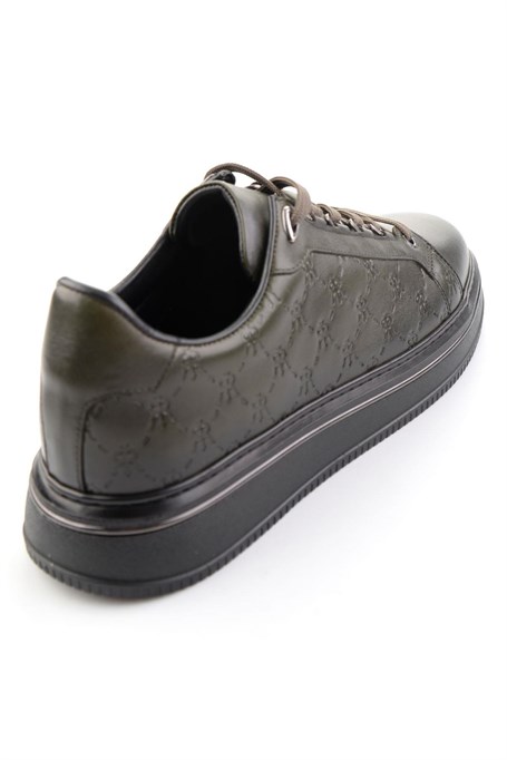 Haki Hakiki Deri Erkek Sneaker E01398023103