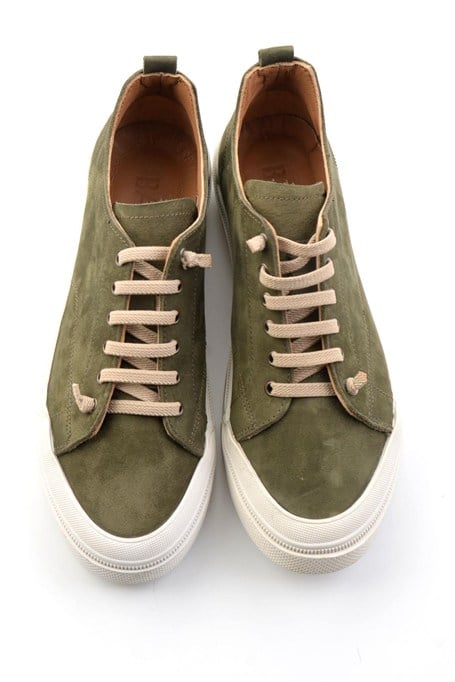 Haki Hakiki Deri Erkek Sneaker E01585773401