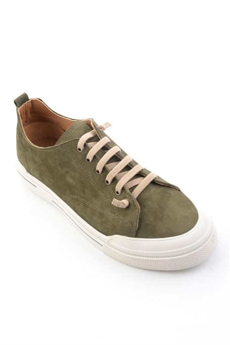 Haki Hakiki Deri Erkek Sneaker E01585773401