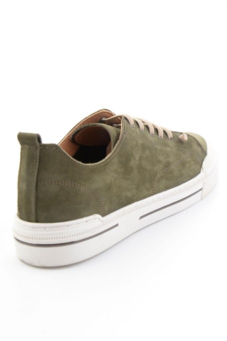 Haki Hakiki Deri Erkek Sneaker E01585773401