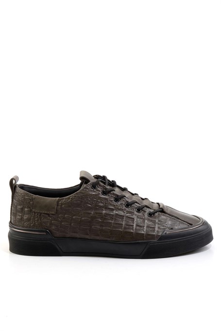 Haki Hakiki Deri Erkek Sneaker E01604238503