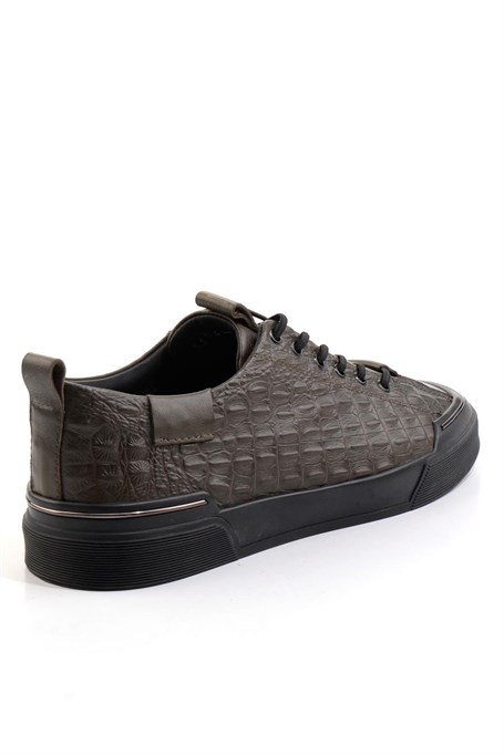 Haki Hakiki Deri Erkek Sneaker E01604238503