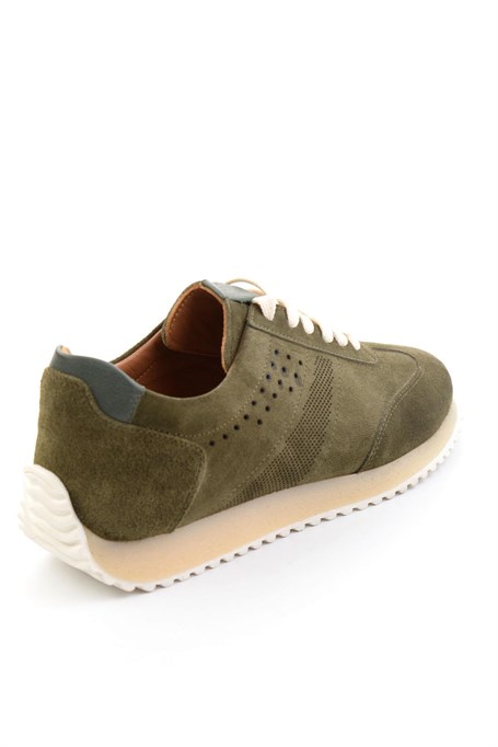 Haki Hakiki Deri Erkek Sneaker E01811042702