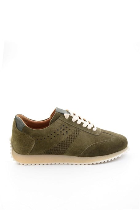 Haki Hakiki Deri Erkek Sneaker E01811042702