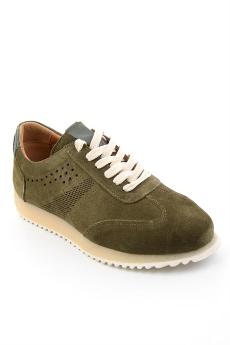 Haki Hakiki Deri Erkek Sneaker E01811042702
