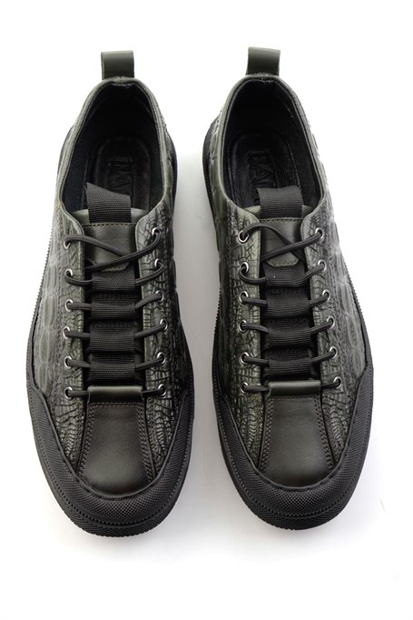 Haki Hakiki Deri Erkek Sneaker E01900251044