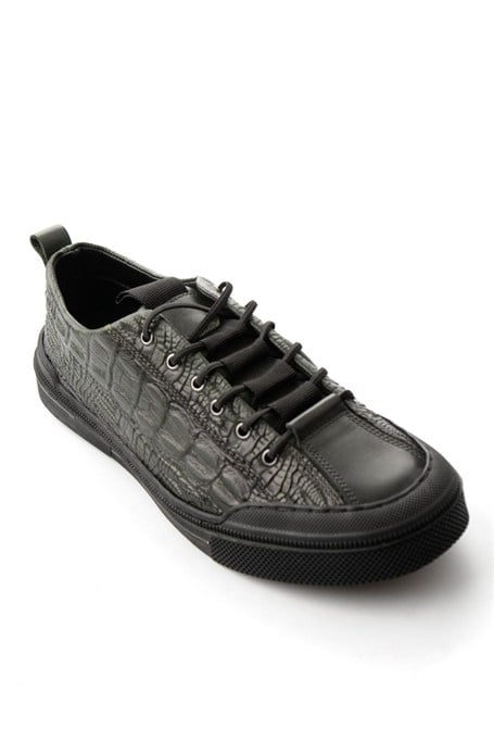 Haki Hakiki Deri Erkek Sneaker E01900251044