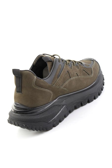 Haki Nubuk Hakiki Deri Erkek Sneaker E01018272101