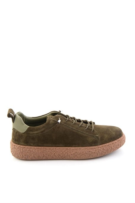 Haki Süet Hakiki Deri Kadın Sneaker K01822268402