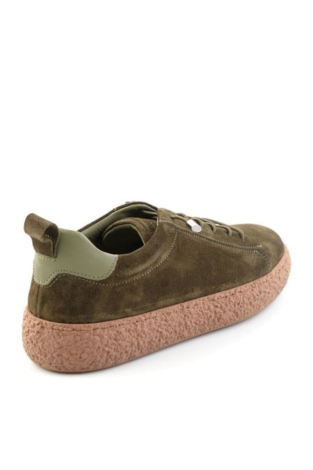 Haki Süet Hakiki Deri Kadın Sneaker K01822268402