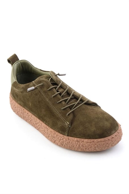 Haki Süet Hakiki Deri Kadın Sneaker K01822268402