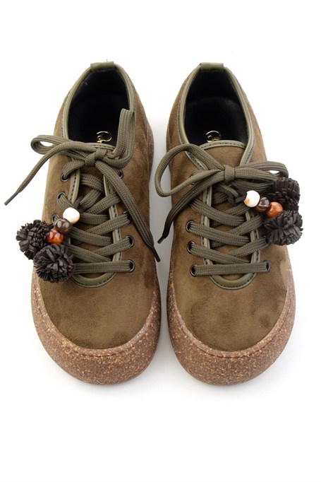Haki Süet  Kadın Sneaker K01646000472