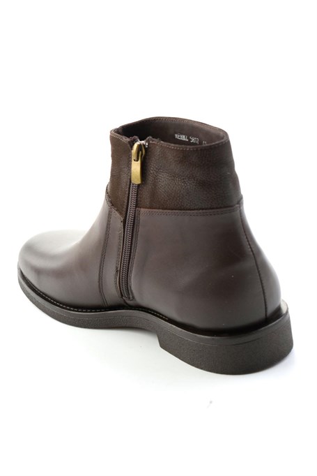 Kahve Antik Hakiki Deri Erkek Bot & Bootie E02648581741