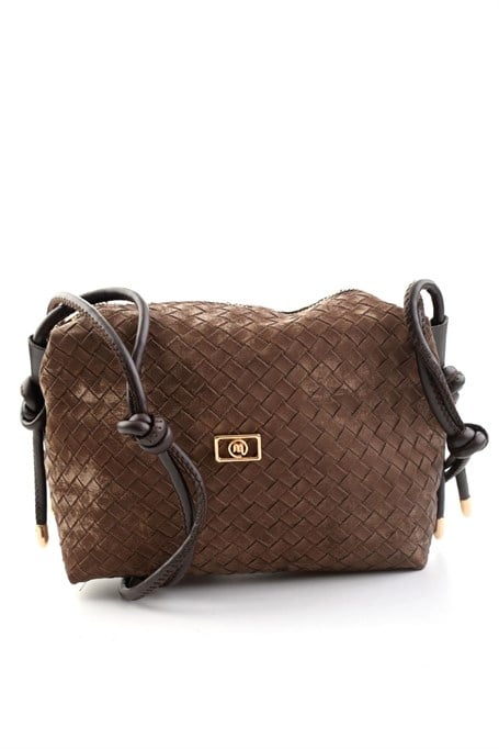 Kahve Baskı Nubuk  Kadın Postacı Çanta C06650267924