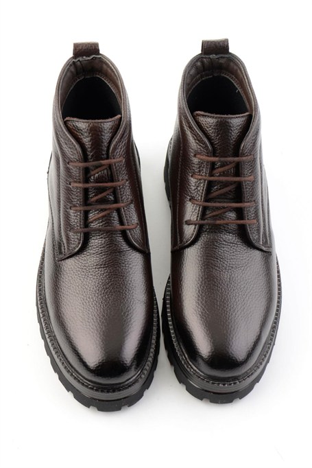 Kahve Floter Hakiki Deri Erkek Bot & Bootie E02715100140