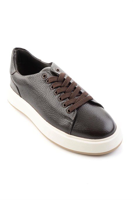 Kahve Floter Hakiki Deri Erkek Sneaker E01401120740