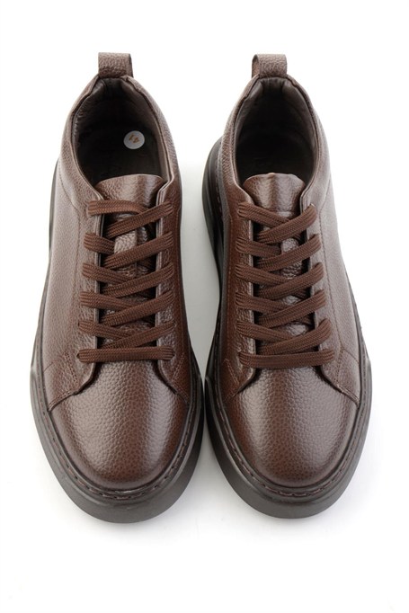 Kahve Floter Hakiki Deri Erkek Sneaker E01082020240