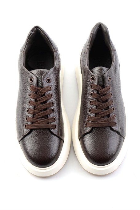 Kahve Floter Hakiki Deri Erkek Sneaker E01401120740