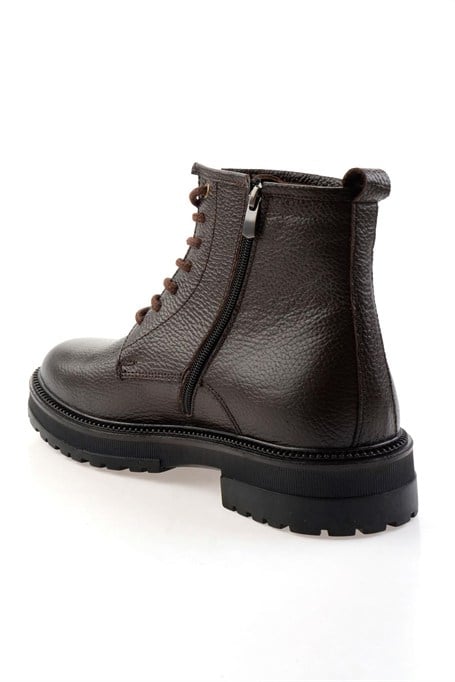 Kahve Hakiki Deri Erkek Bot & Bootie E02594401340
