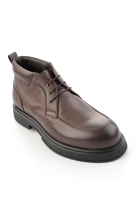Kahve Hakiki Deri Erkek Bot & Bootie E02589690503