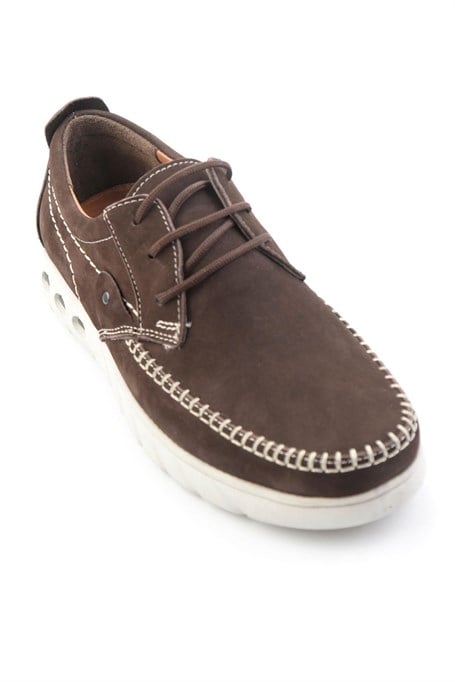 Kahve Hakiki Deri Erkek Casual Ayakkabı E01795226401