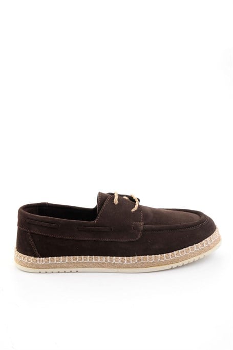 Kahve Hakiki Deri Erkek Espadril E01698689102